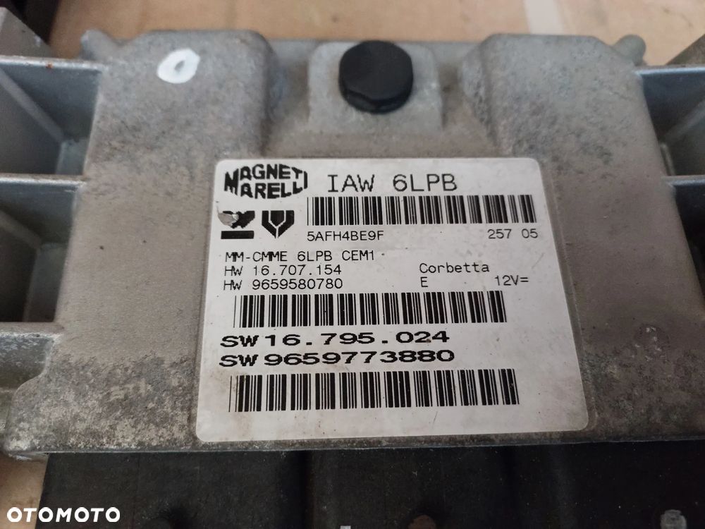 Zestaw startowy BSI komputer sterownik silnika stacyjka kluczyk Citroen C5  2.0 16V IAW6LPB 9659773880 9660105680 szybka wysyłka - 2