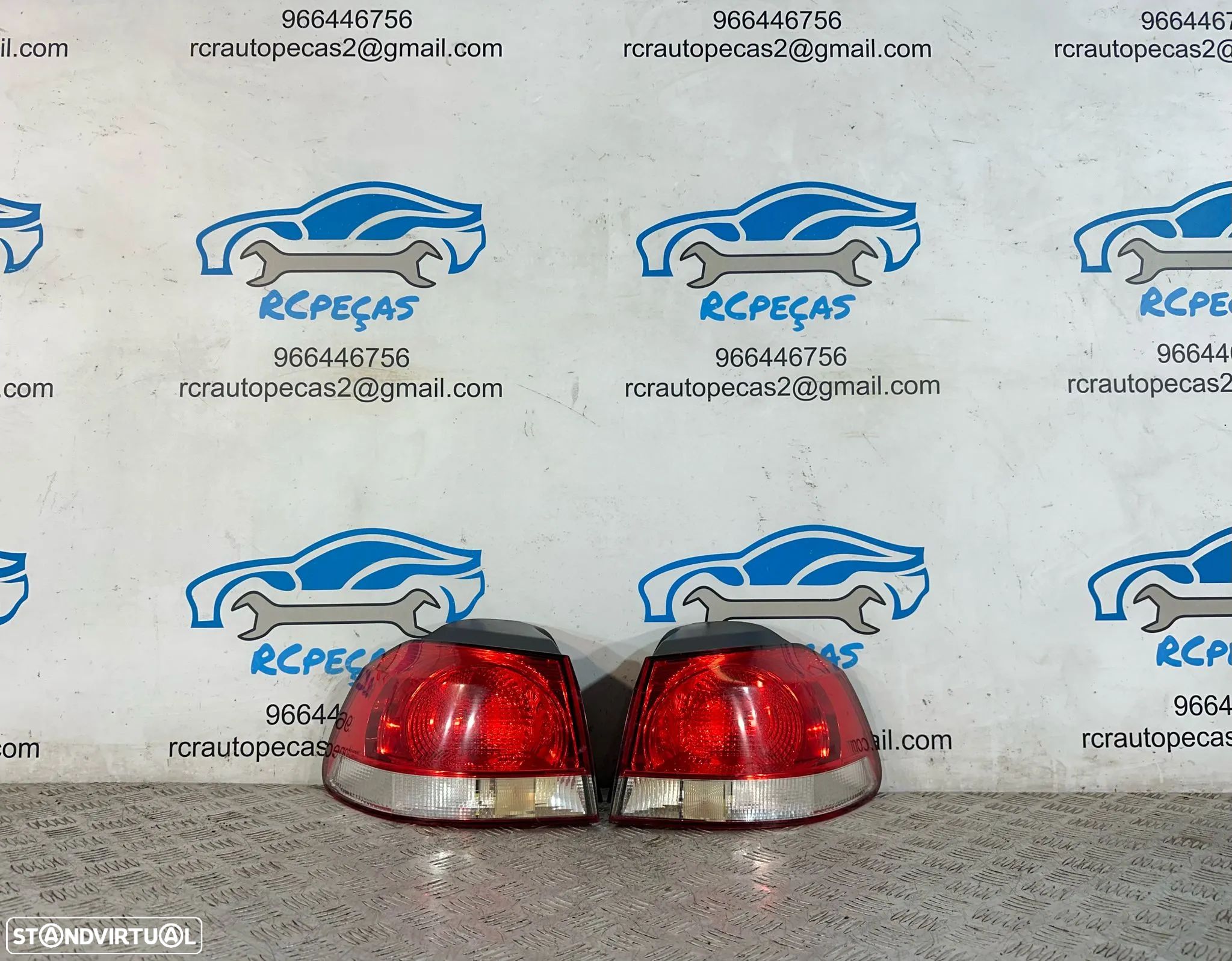 .Conjunto Farolins Tras Traseiro Direito Esquerdo Original Volkswagen VW Golf 6 Mk6 5K0945112 5K0945111 2008 a 2013 - 1