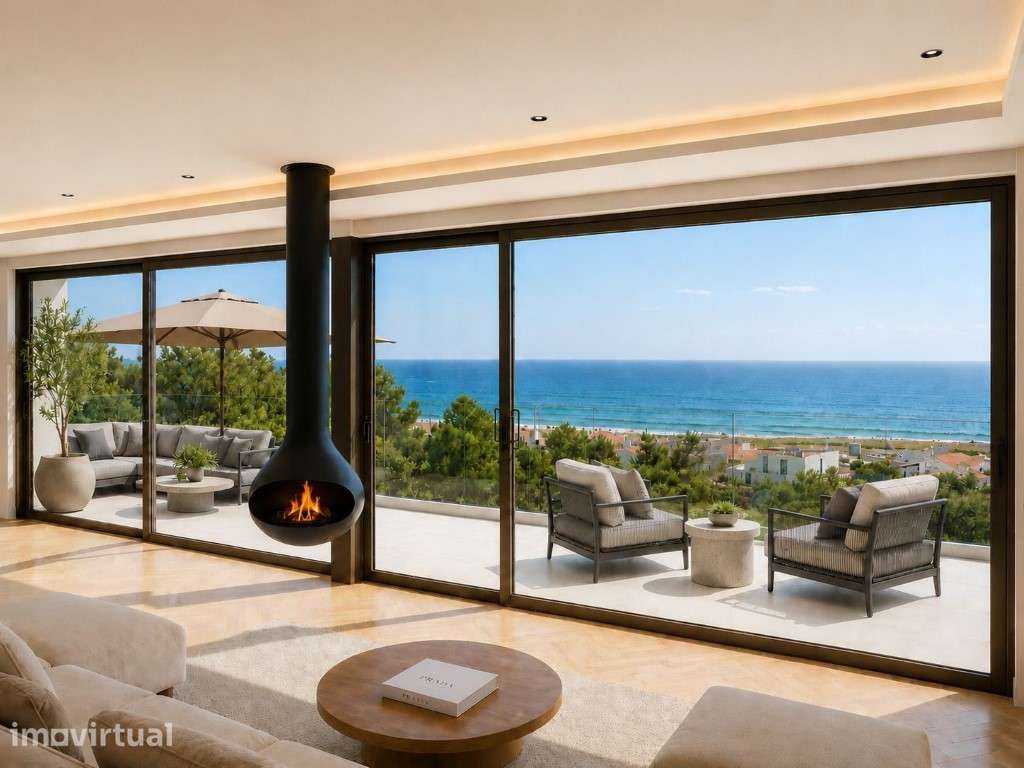 Moradia T4 com Piscina e Vista mar em Murtinheira a 350m da praia - Grande imagem: 2/9