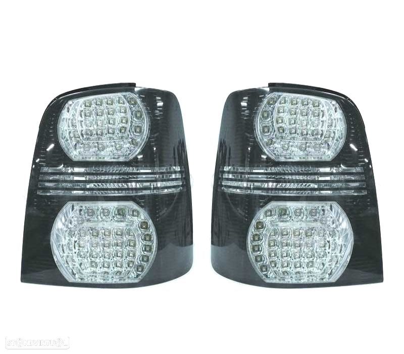 FAROLINS TRASEIROS LED PARA VOLKSWAGEN VW TOURAN 03-10 PRETO BRANCO - 1