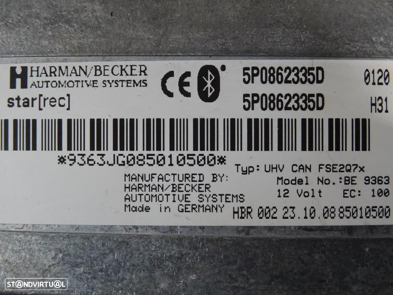 Módulo Do Bluetooth Seat Ibiza Iv (6J5, 6P1)  5P0862335d / Be 9363 - 3