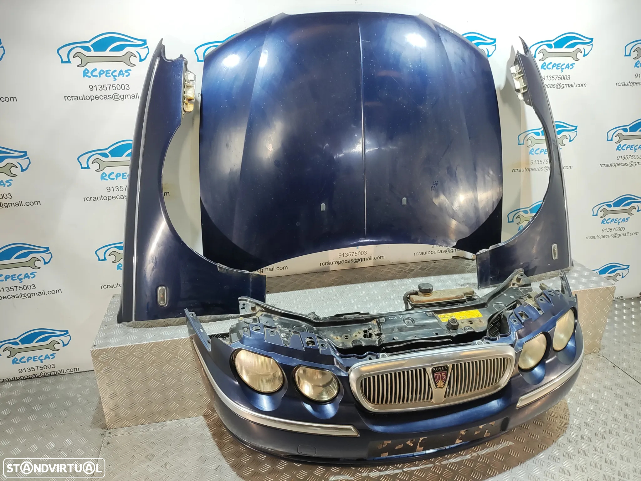 FRENTE COMPLETA ROVER 75 RJ CAPOT PARACHOQUES GUARDA-LAMAS OTICAS RADIADOR VENTILADOR FRENTE FIBRA REFORÇO - 2