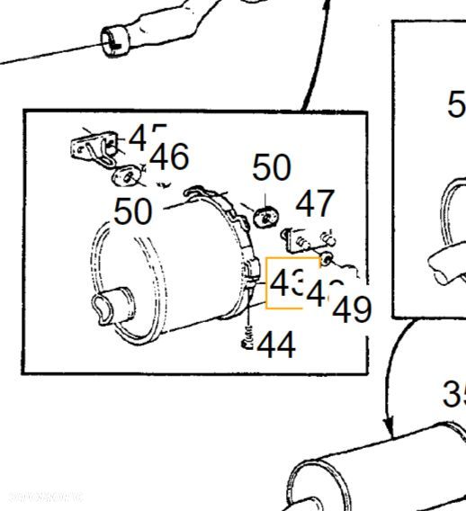 VOLVO 740 760 940 960 S90 obejma uklad wydechowy uchwyt tlumika OE 1378821 - 5