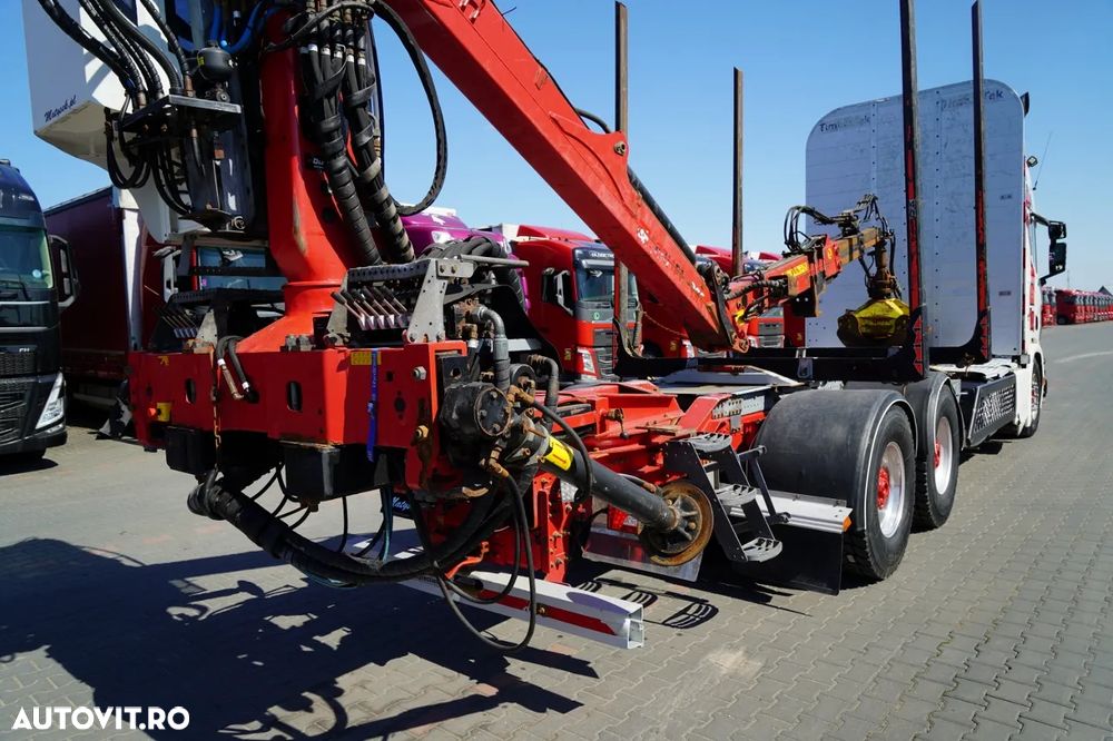Scania R 730 XT / V8 / 6X4 / PENTRU LEMN / PENTRU COPACI / PENTRU PĂDURE / HDS LOGLIFT F96ST / CABINĂ / ANVELOPE 100% / 2020A - 14