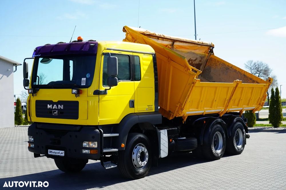 MAN TGA 26.410 / 6x4 / BASCULATOR 3 LATURĂ / MEILLER KIPER / MANUAL / - 8