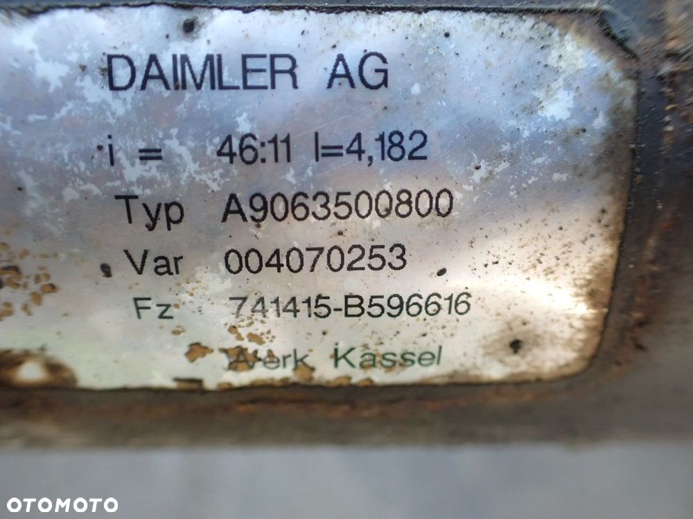 MOST TYLNY MERCEDES-BENZ SPRINTER W906 313 CDI A9063500800 - 2