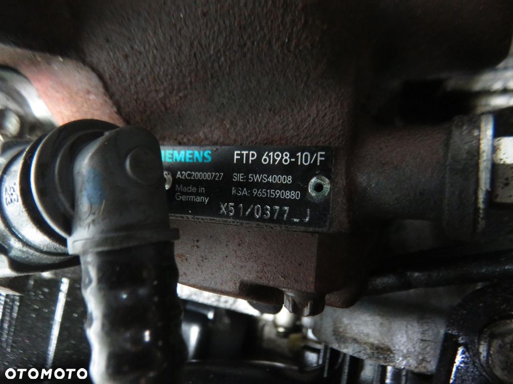 SILNIK CITROEN C3 I 1.4 HDi 8HZ 5WS40008 9651590880 SIEMENS - 4