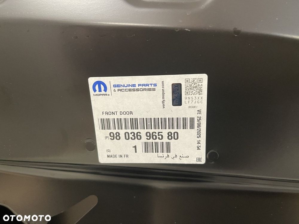 FABRYCZNIE NOWE ORYGINALNE DRZWI LEWE PRZEDNIE CITROEN C-ELYSEE II 2 12-16 LEWA PRZÓD  9803696580 - 8