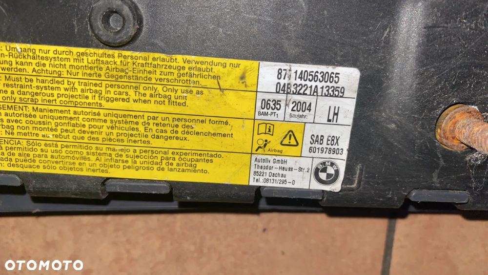 PODUSZKA POWIETRZNA FOTELA LEWA BMW E87 877140563065 - 4