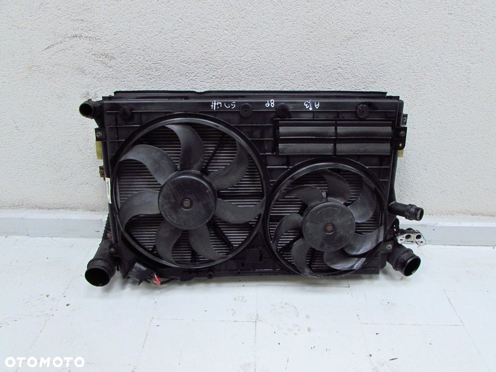 AUDI A3 8P 1.8 2.0 TFSI 03-10 CLODNICE WODY KLIMA INTERCOOLER WENTYLATOR 1K0121207BC 1K0121251DM - 5