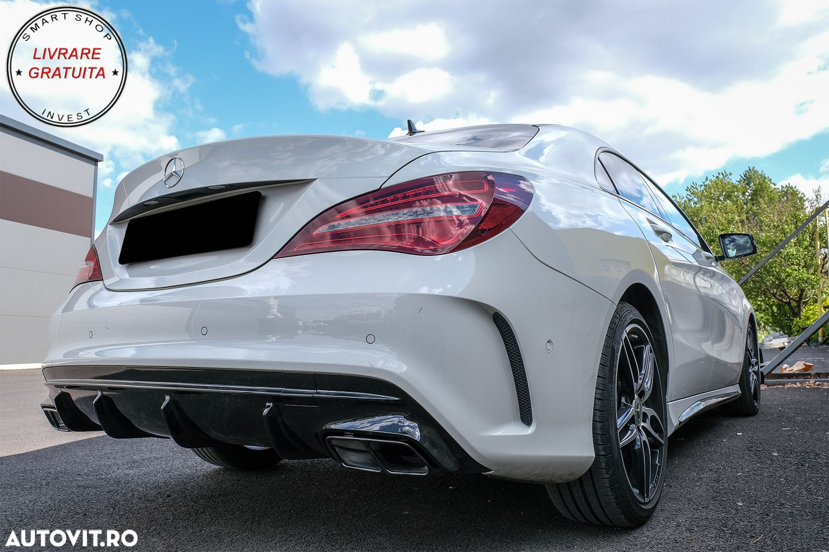 Difuzor Bara Spate Mercedes CLA W117 X117 (2013-2018) Facelift CLA45 Look- livrare gratuita - 10