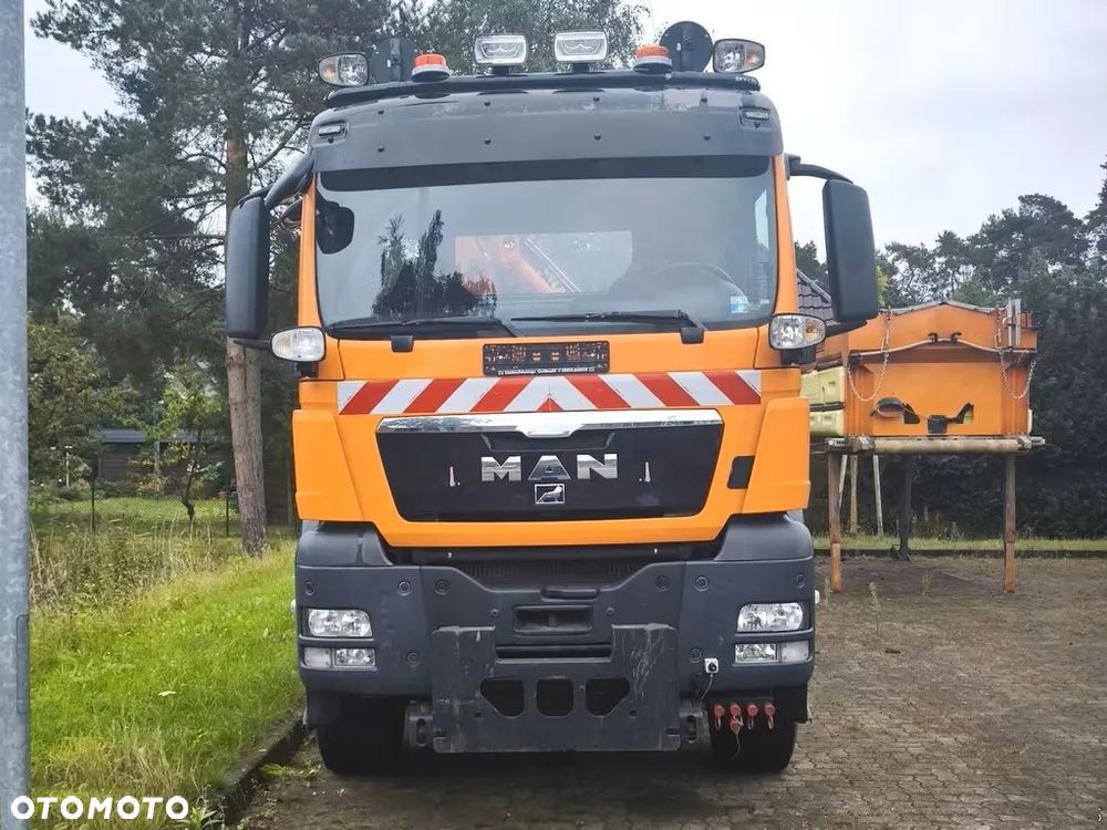 MAN TGS (2012) 18.320 4x4 – Wywrotka trójstronna + Kran Atlas | Komunalny | Euro 5 - 3