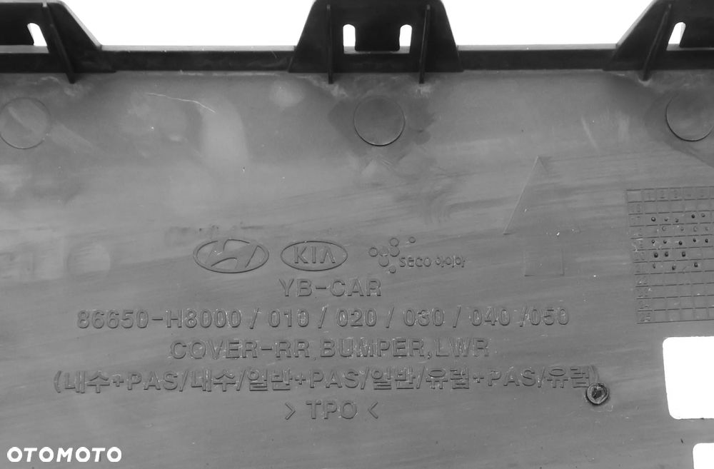 KIA RIO 4 IV 2017 - 2020 SPOILER zderzak tył dyfuzor PDC ORYGINAŁ OE - 3