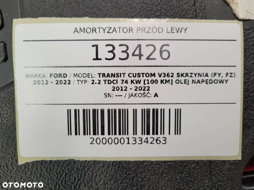 AMORTYZATOR MCPHERSON PRZÓD PRZEDNI LEWY FORD TRANSIT CUSTOM I 2.2 TDCI - 10