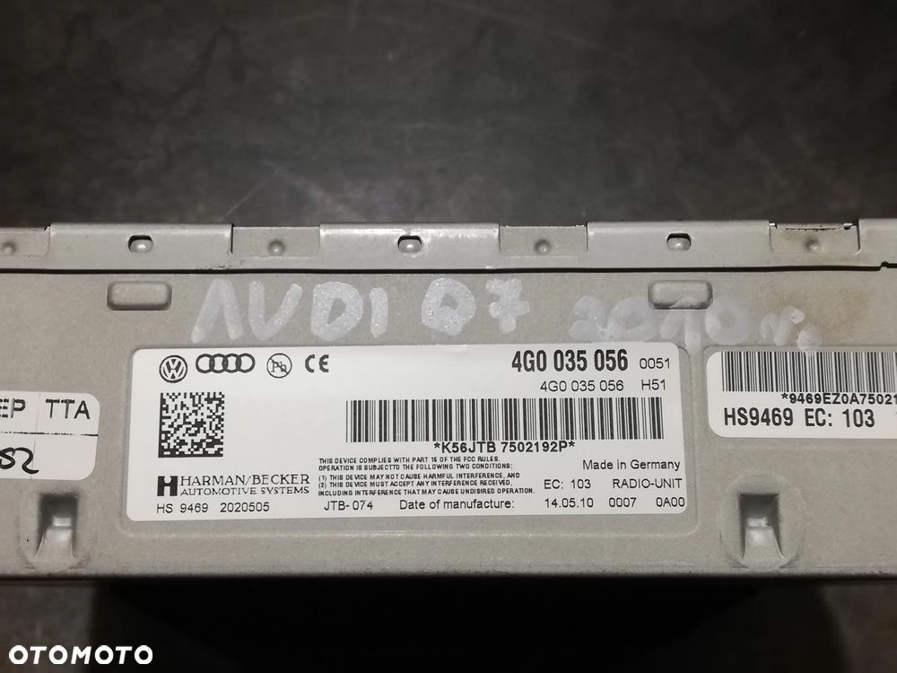 Audi Q7 tuner radiowy 4G0035056 - 2