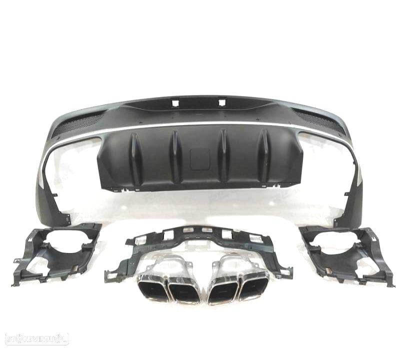 DIFUSOR TRASEIRO MERCEDES C167 GLE 20- + PONTEIRAS DE ESCAPE - 3