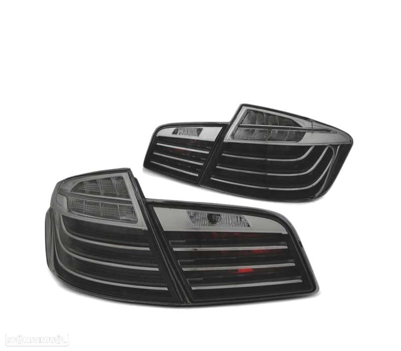 FAROLINS TRASEIROS LED PARA BMW F10 10-13 PRETO FUMADO ESCURECIDO - 1