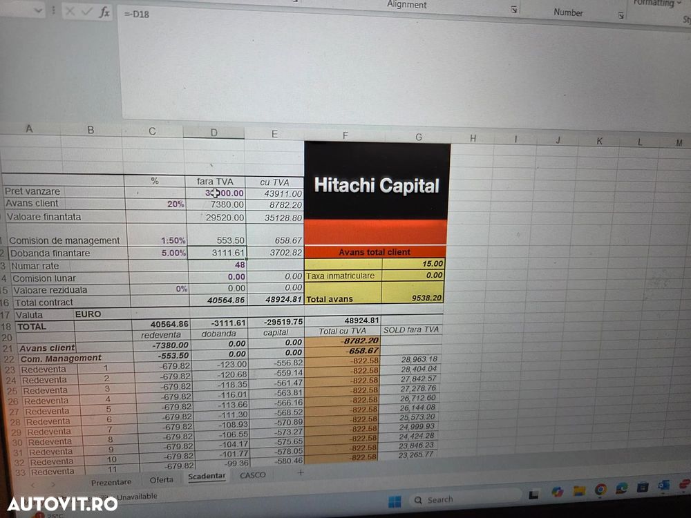 Hitachi ZX33U-6, 3,7tone, 2023, 2.291h, CUPLA RAPIDA HIDR+3 CUPE NOI, lama nivelare, ad sapare 3,5m, latime 1,55m, inst picon pe brate, aer conditionat, radio, produs in JAPONIA, posibil leasing 4 ani-PROMOTIE 36.900 EUR+Tva - 5