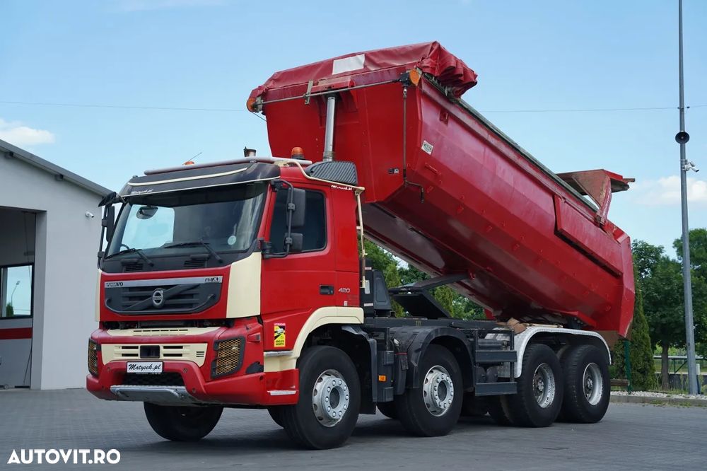Volvo FMX 420 / 8x4 / BASCULATOR SPATE / CLAPETĂ HIDRAULICĂ / MANUALĂ / EURO 5 - 2
