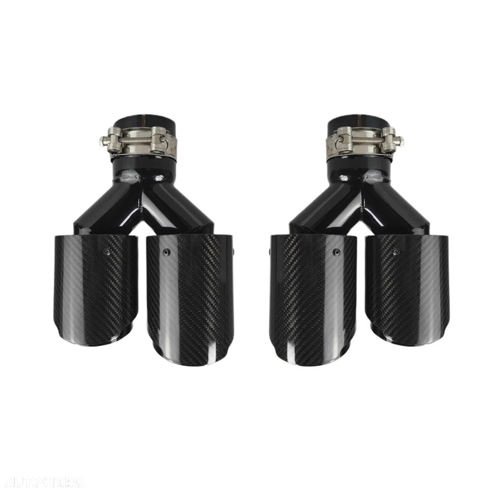 Tipsuri Duble Ornamente Evacuare Tips Inox 63mm AUDI BMW VW Universale - 1