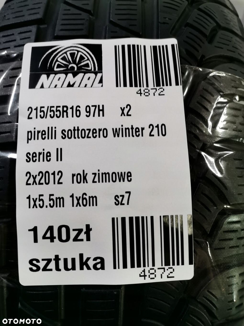 215/55r16 pirelli opony zimowe 6mm 4872 - 8