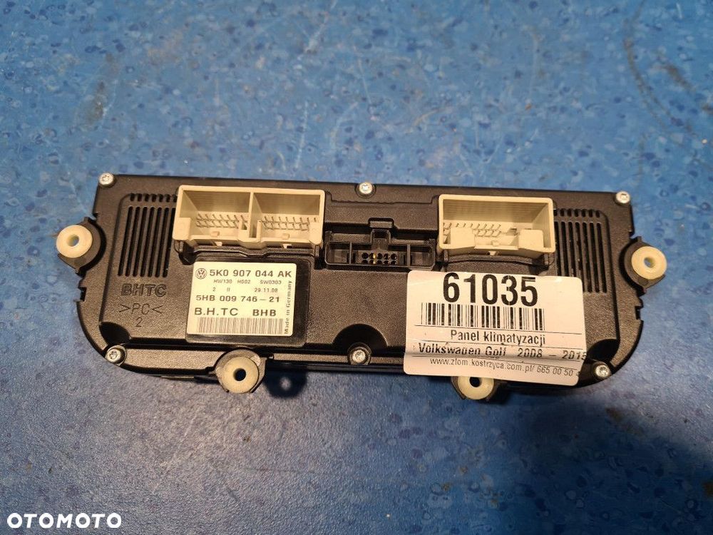 VOLKSWAGEN GOLF VI PANEL KLIMATYZACJI 5K0907044AK LC9X CLCA, CBDC - 6