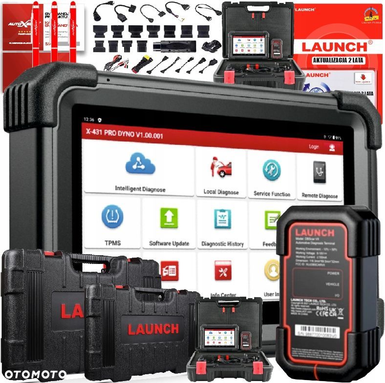 LAUNCH x431 DYNO CANFD DOiP J.POLSKI 2 LATA Aktualizacji TESTER OBD2 - 1