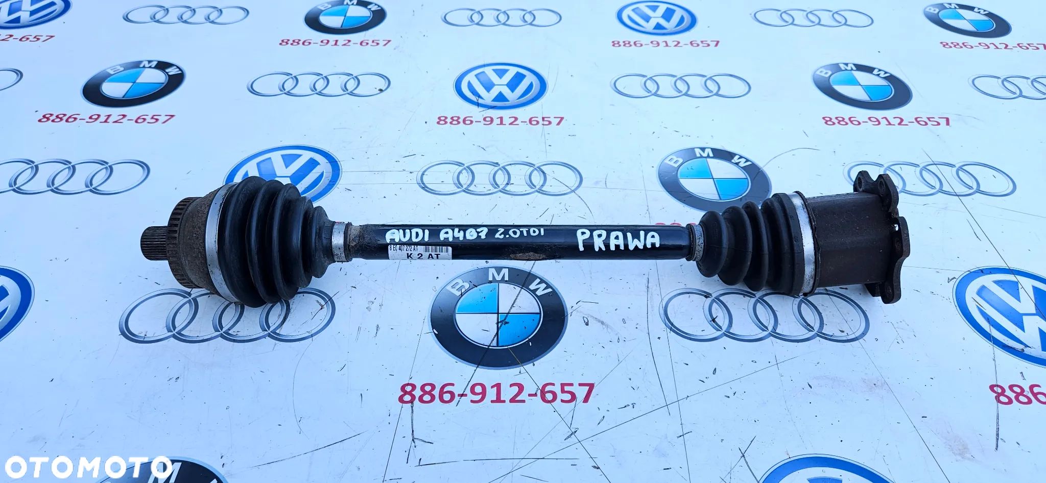 AUDI A4 B7 2004-2008 2.0 TDI Półoś przód prawy Półoś przednia prawa Przegub  8E0407272AT - 1