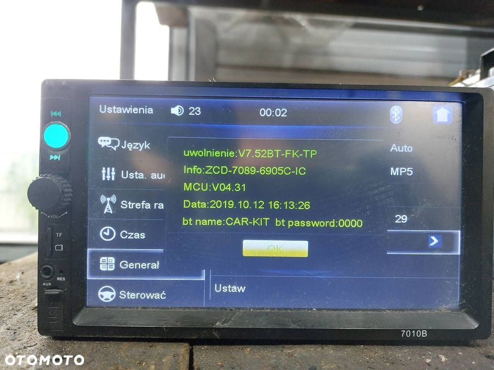 RADIO ODTWARZACZ SAMOCHODOWY 2 DIN 7010B AUX USB MICROSD BT - 7
