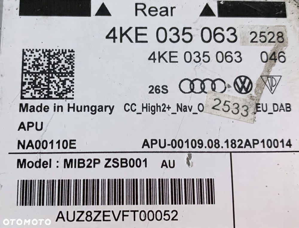 NAWIGACJA MMI MIB AUDI E-TRON 4KE035063 - 12