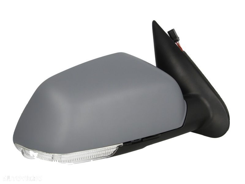 Oglinda usa exterioara Skoda Octavia 2 (1z3/1z5), 10.2008-12.2013, partea Dreapta, reglare electrica; grunduit; incalzit; sticla convexa; rabatabil; 11 pini; cu Lucas; cu lampa perimetru, Aftermarket - 1