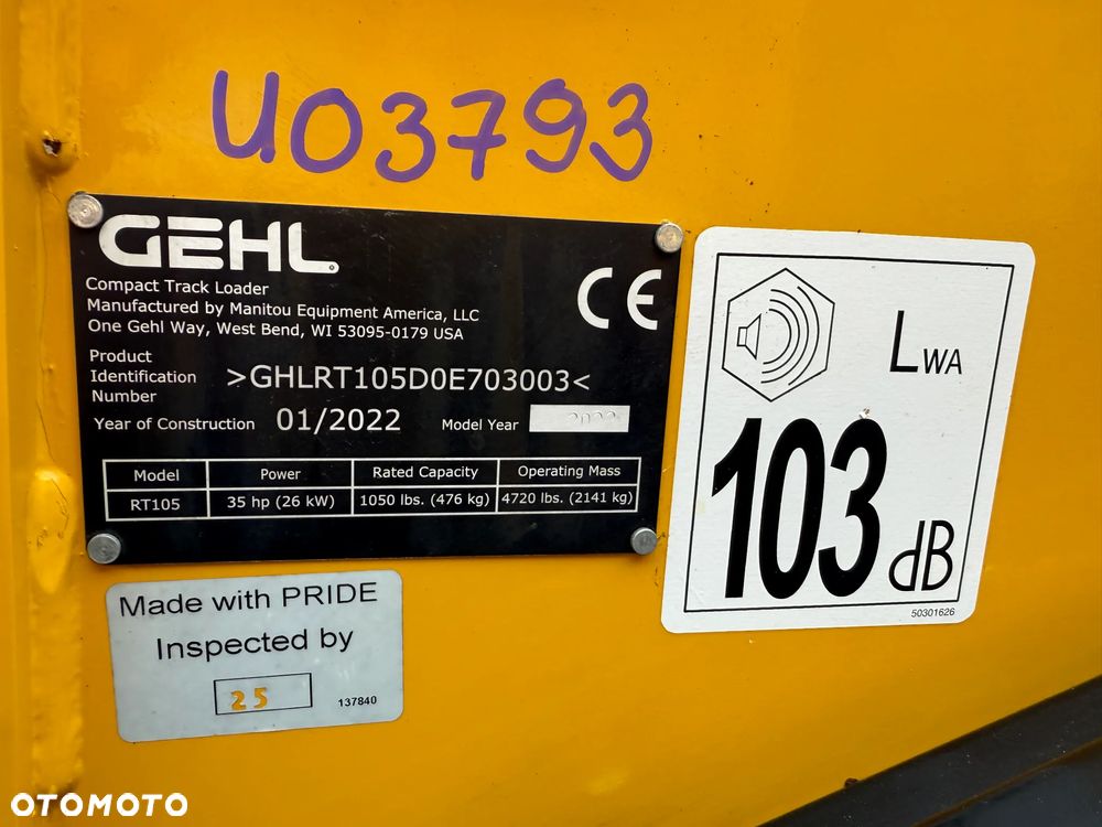 Gehl RT105 - 15