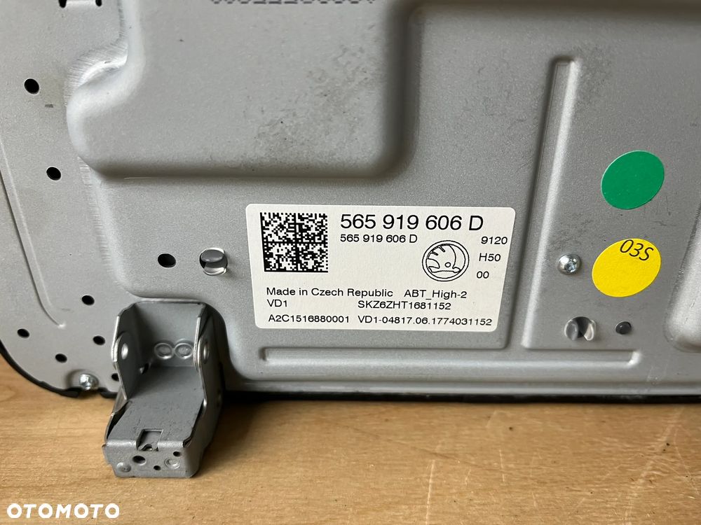 SKODA Wyświetlacz nawigacja ekran 565919606D - 4