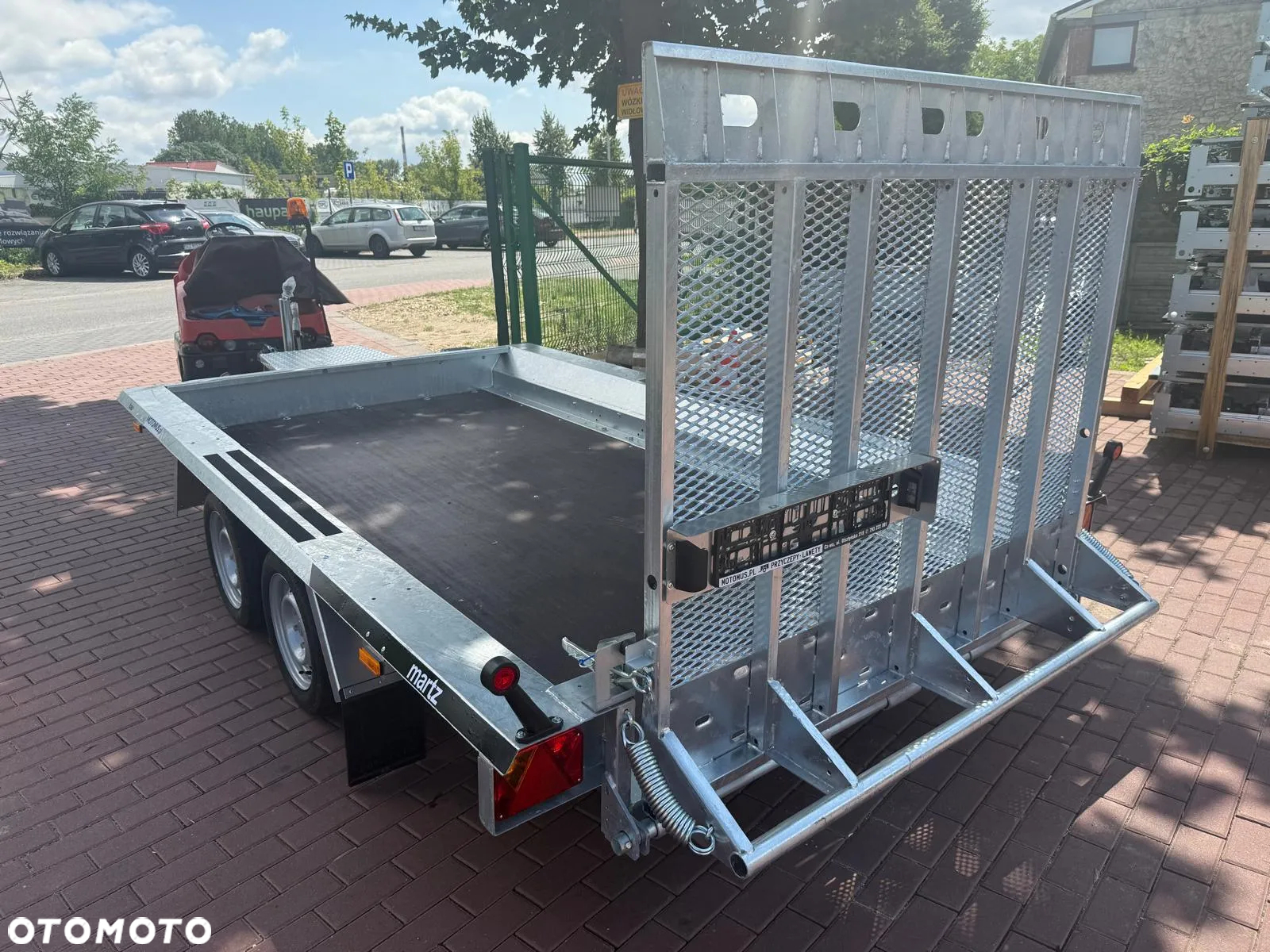 Martz Przyczepa do przewozu sprzętu budowlanego Martz Bau 3 350/2 350x160 3500kg 2 osie pod koparke koparka walec MOTOMUS od ręki - 7