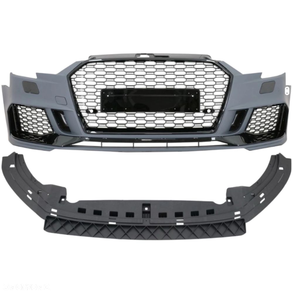 AUDI A3 8V 2017- LIFT ZDERZKA KOMPLETNY RS LOOK GRILL ATRAPY ZAŚLEPKI PRZÓD - 3