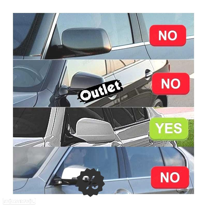 C010440C1 CAPAS DE ESPELHOS RETROVISORES BMW F10 F11 F18 LOOK M 11-13 PRETO BRIL - 9