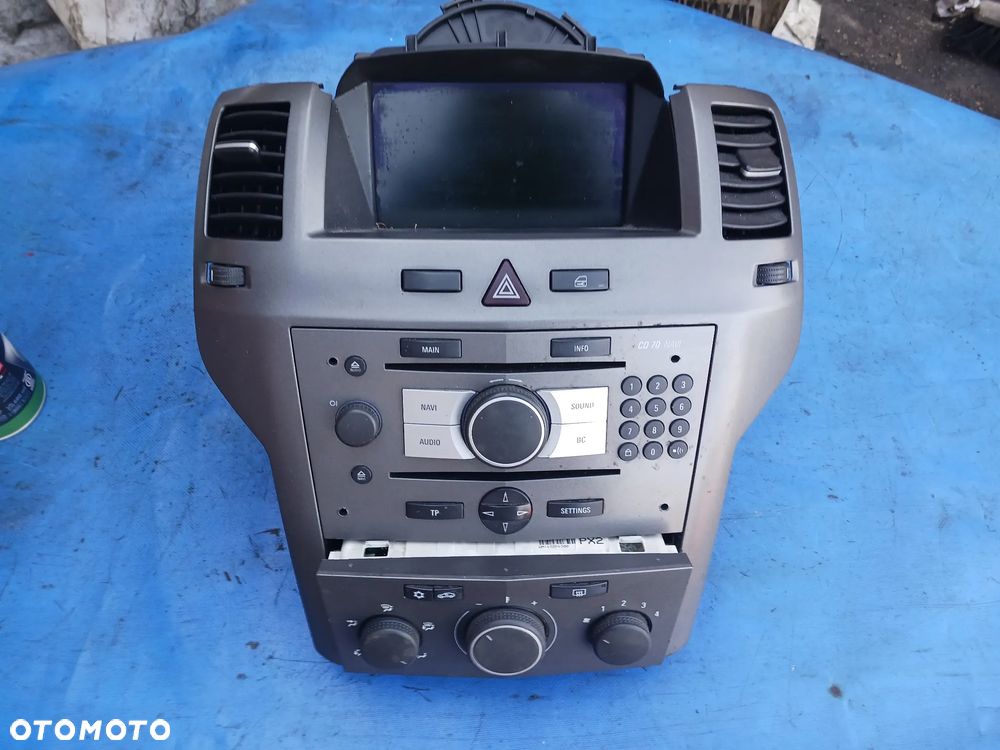 Radio Fabryczne CD 70 NAVI Opel Zafira B Astra H wyświetlacz kolorowy ramka panel środkowy zestaw MODUŁ STEROWNIK BLUETOOTH 13187911 - 1