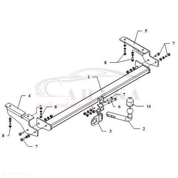 Hak Holowniczy Odkręcany Do Citroen C5 I Sedan, Hatchback 2001-2004 - 5
