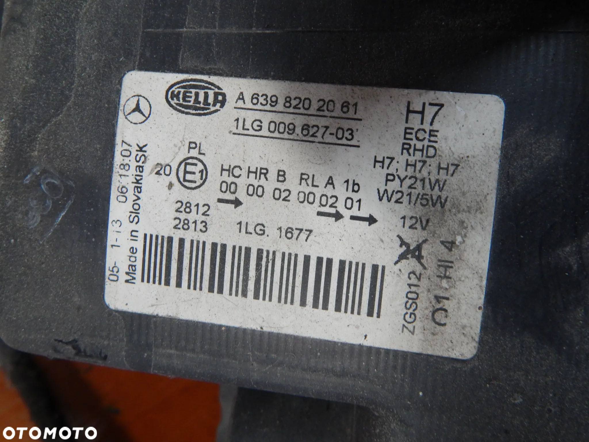 Lampa prawy przód Mercedes Vito Viano 639 Lift 09-14 Łuków części - 5