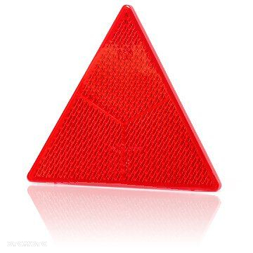 TRÓJKĄT ODBLASKOWY na śruby czerwony trójkąty