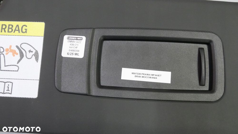 bmw g22 g23 g42 g82 osłona przeciwsłoneczna prawa daszek prawy m-pakiet - 5