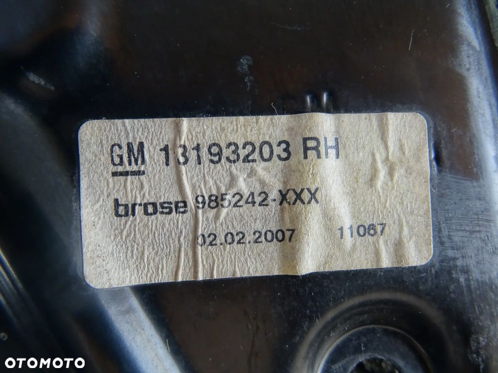 MECHANIZM SILNICZEK SZYBY PRAWY LEWY TYŁ OPEL ASTRA H III 3 TWINTOP CABRIO - 12