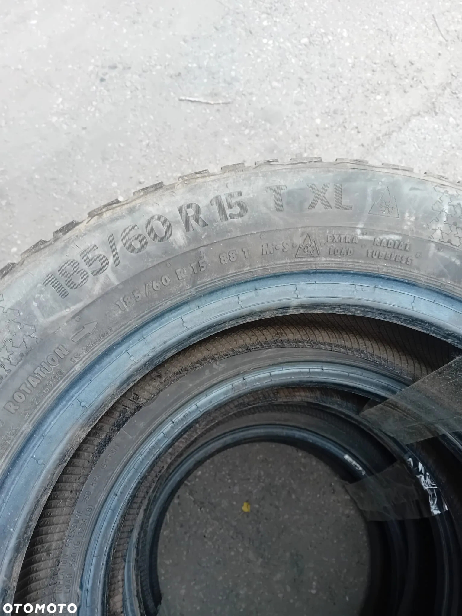 Opona Continental WinterContact TS870 185/60R15 używana zima - 3