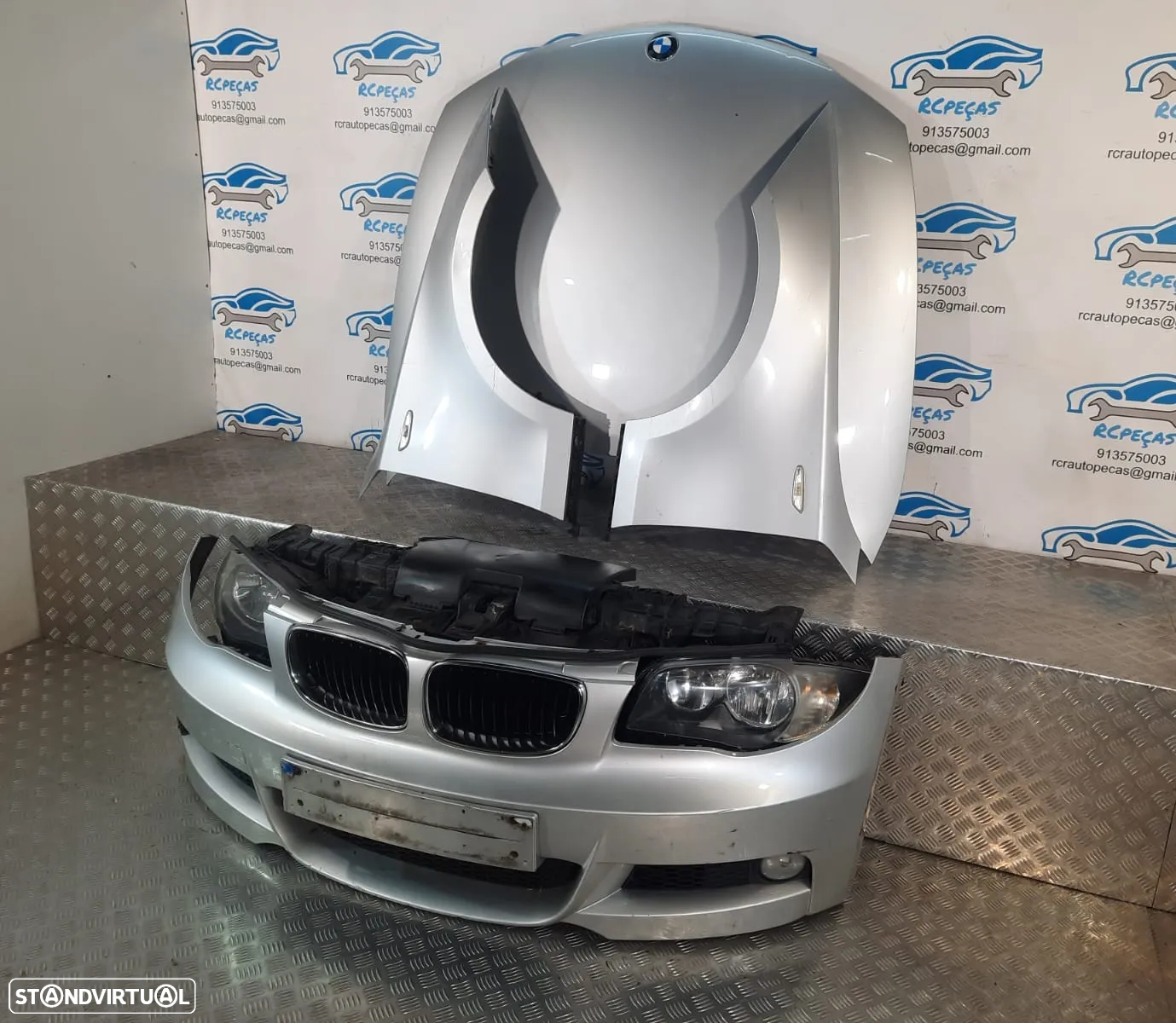 FRENTE COMPLETA BMW SERIE 1 E88 CABRIO PACK M  E81 E82 E87 PARACHOQUES GUARDA-LAMAS OTICAS RADIADOR VENTILADOR FRENTE FIBRA REFORÇO - 2