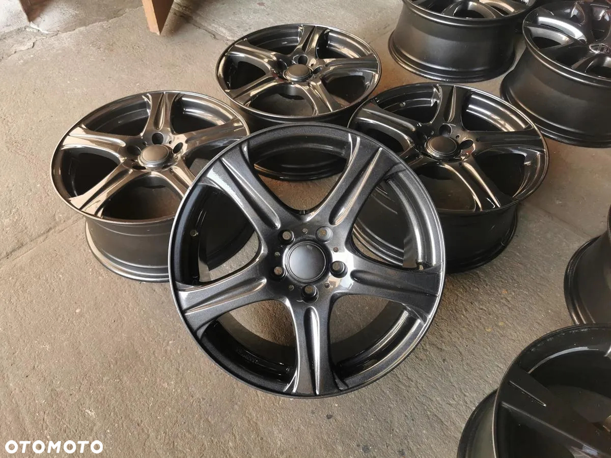 ALU FELGI 5X112 R17 8J ET48 JAK NOWE! PIĘKNY GRAFIT! SKODA SEAT VW AUDI - 4