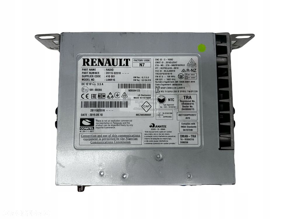 radio nawigacja renault megane iv 281150281r - 1