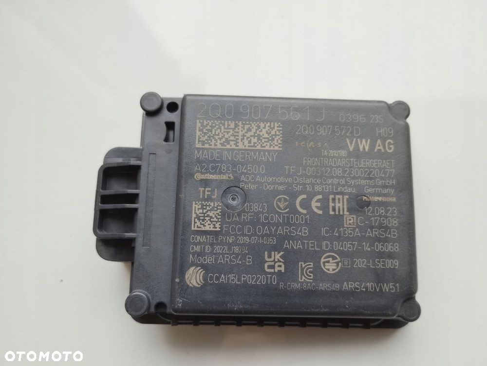 Radar Moduł Sensor VW Audi Skoda 2Q0907561J - 5