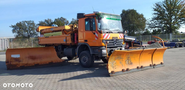 Mercedes-Benz SAMOCHÓD CIĘŻAROWY MERCEDES BENZ 1832 ACTROS - WYWROTKA Z PIASKARKO - SOLARKĄ I PŁUGAMI