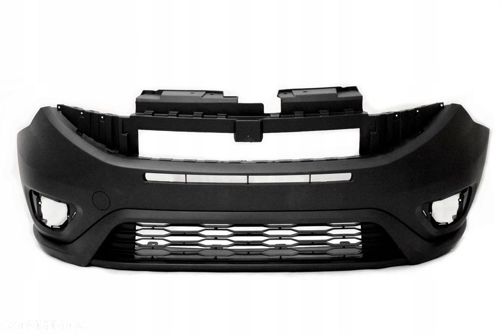 ZDERZAK PRZEDNI PRZÓD FIAT DOBLO II LIFT 15-22 CZARNY STRUKTURA - 1