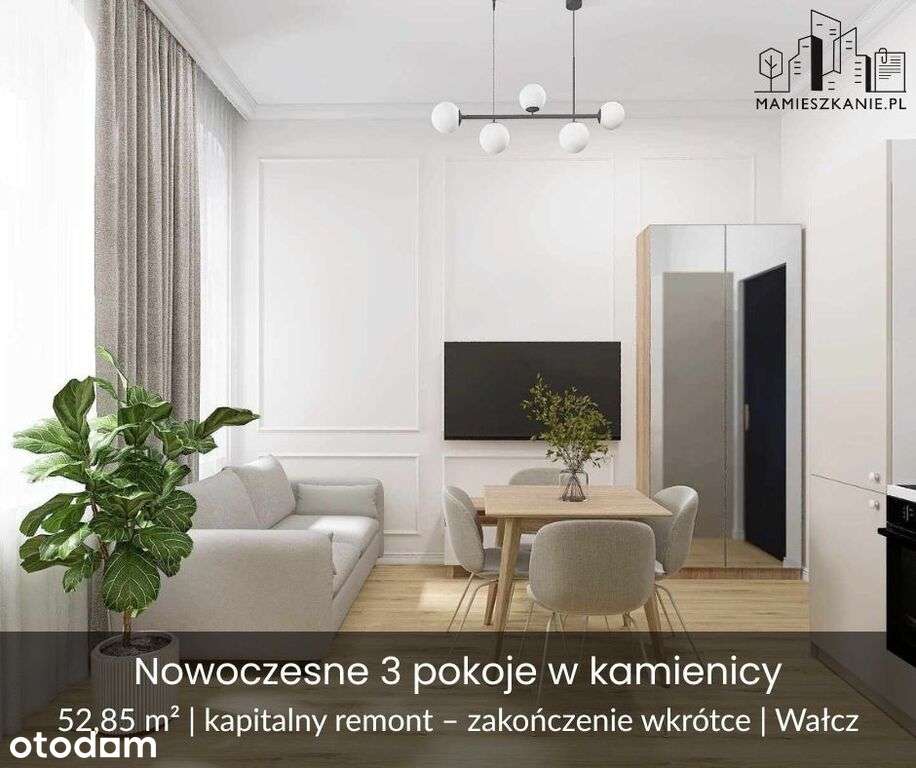 Stylowe 3-pokojowe 52,85 m² | kamienica, Wałcz